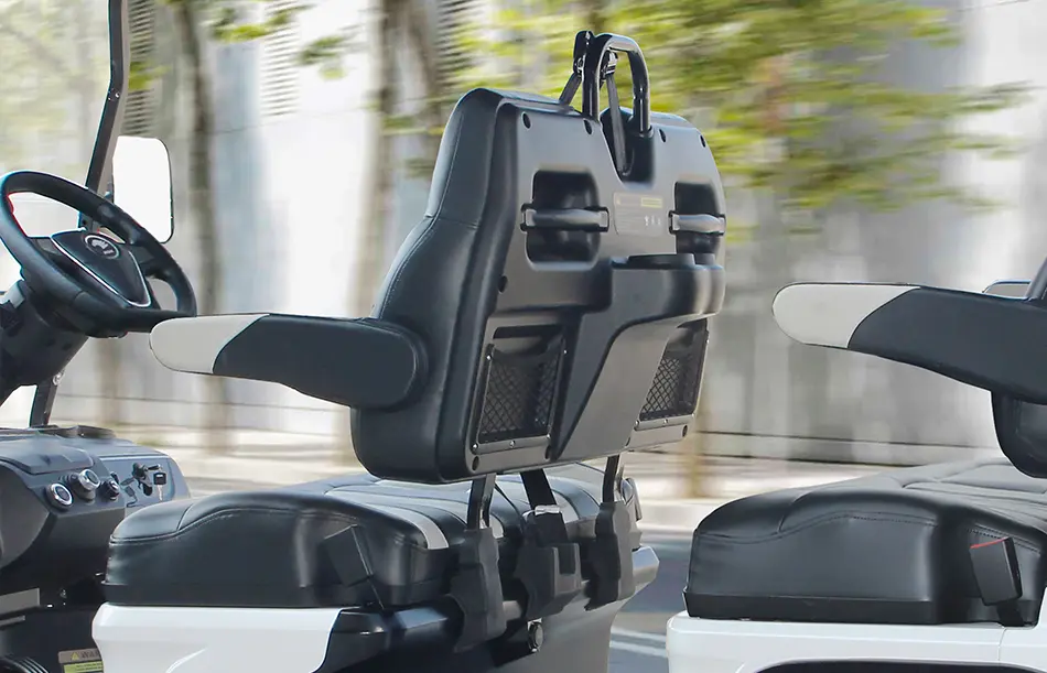 Ultra-Comfort, Adjustable Seats on the Evolution D5 Series Golf Cart